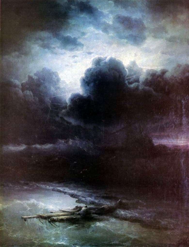 Description of the painting by Ivan Aivazovsky Thunderstorm