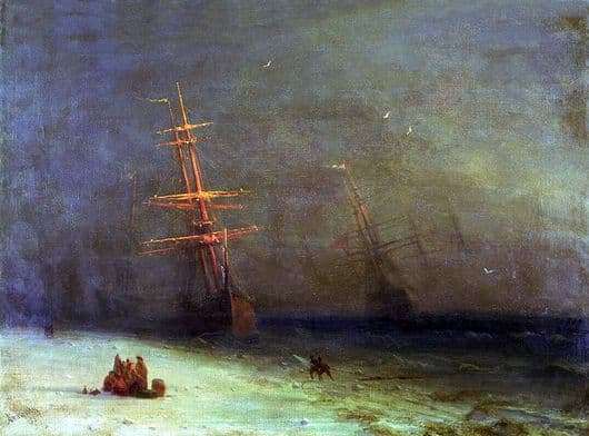 Description of the painting by Ivan Aivazovsky Storm on the North Sea