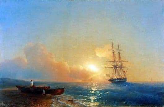 Description of the painting by Ivan Aivazovsky Fishermen on the beach