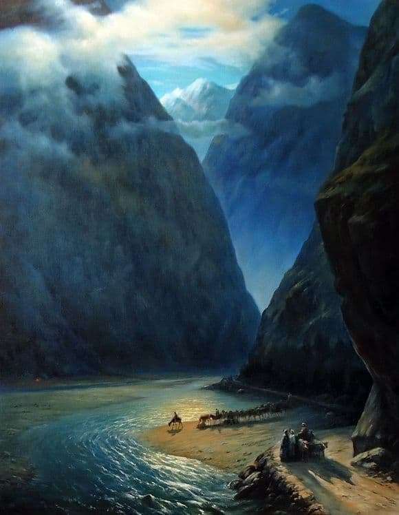 Description of the painting by Ivan Aivazovsky Darial Gorge