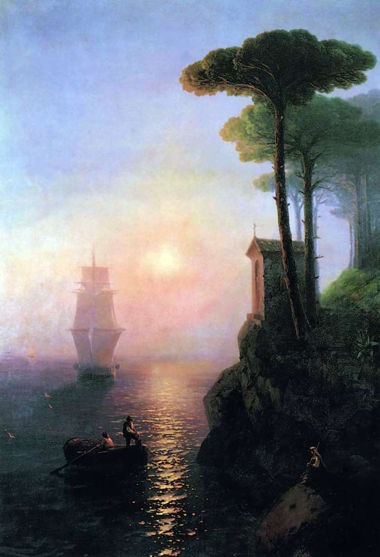 Description of the painting by Ivan Aivazovsky Foggy Morning in Italy