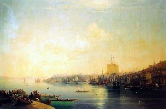 Description of the painting by Ivan Aivazovsky View of Constantinople and the Bosphorus