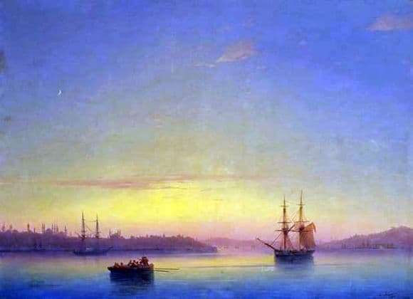 Description of the painting by Ivan Aivazovsky Constantinople at dawn