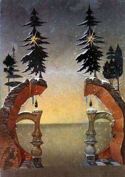 Description of the painting by Salvador Dali Christmas
