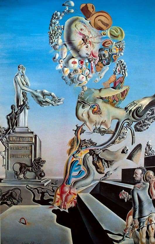 Description of the painting by Salvador Dali Dark Game