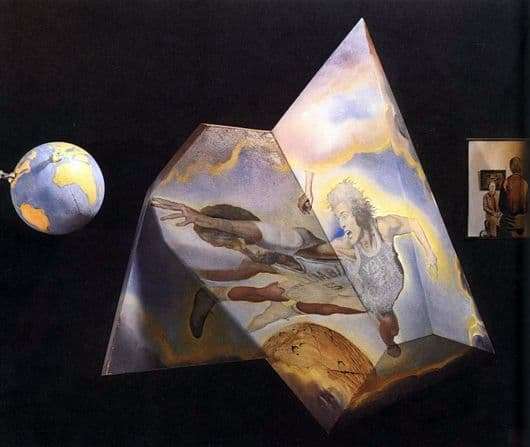 Description of the painting by Salvador Dali Polyhedron
