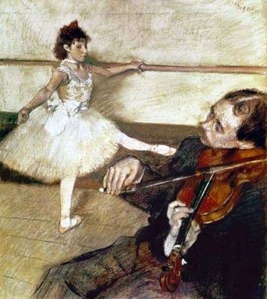Description of the painting by Edgar Degas Dance Lesson