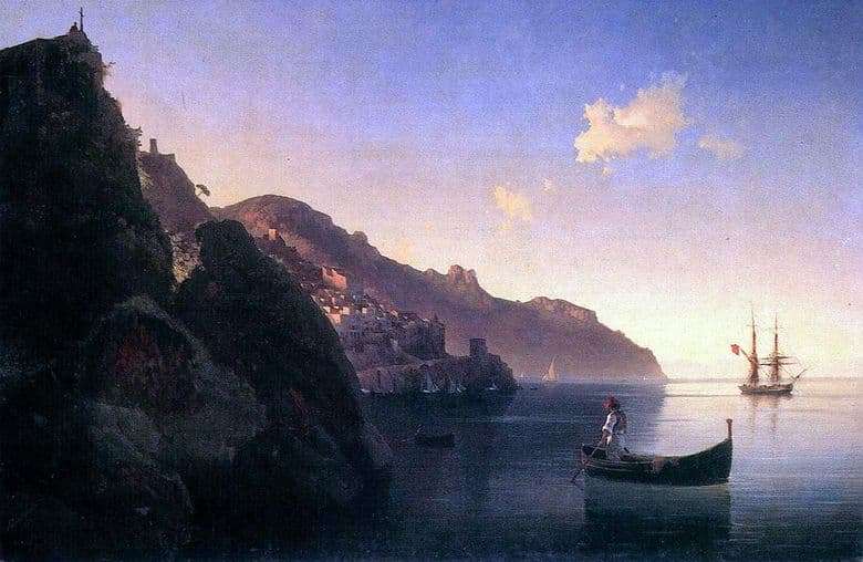 Description of the painting by Ivan Aivazovsky Coast in Amalfi