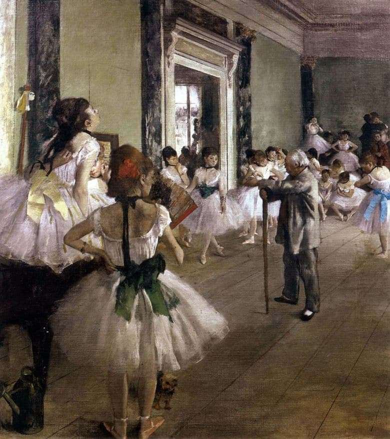 Description of the painting by Edgar Degas Dance Class