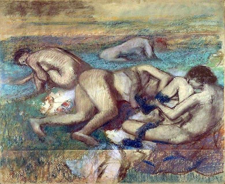 Description of the painting by Edgar Degas Bathers