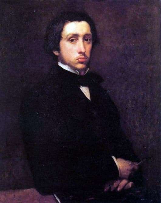 Description of the painting by Edgar Degas Self portrait