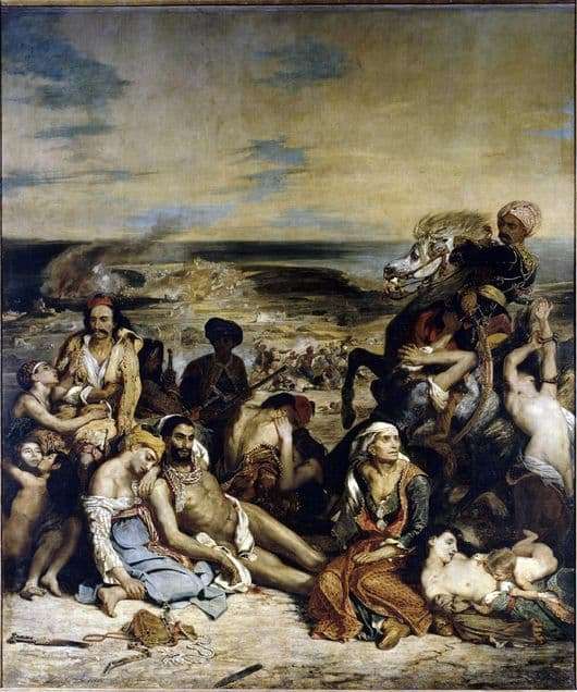 Description of the painting by Eugene Delacroix The Massacre at Chios