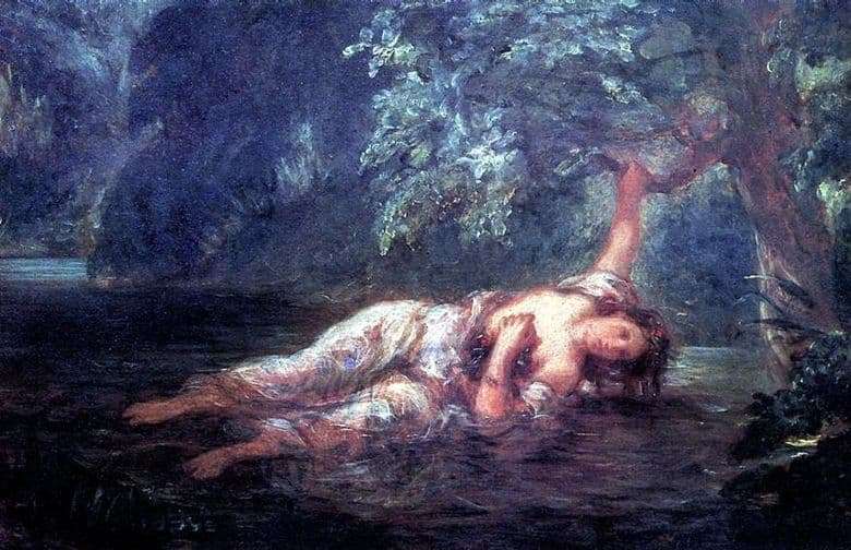 Description of Eugene Delacroixs painting The Death of Ophelia