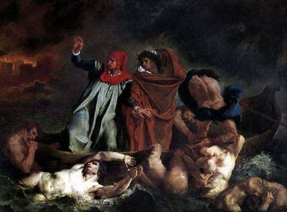 Description of the painting by Eugene Delacroix Dante and Virgil