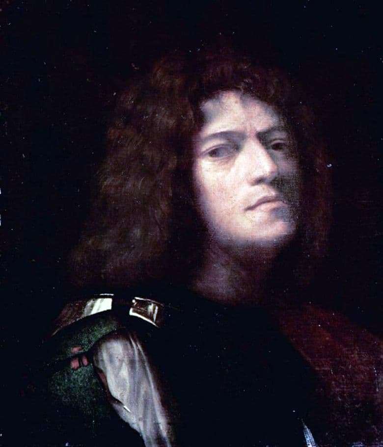 Description of the painting by Giorgione Self portrait