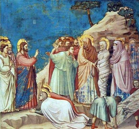 Description of the painting by Giotto Resurrection of Lazarus