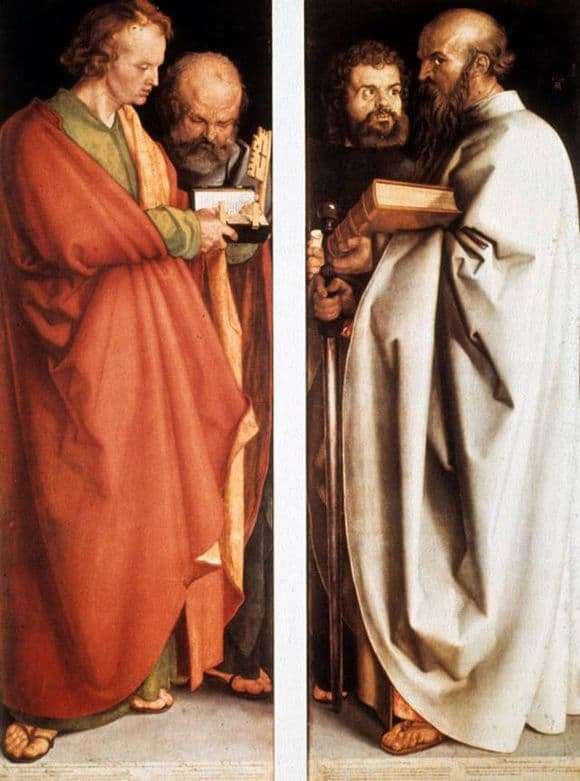Description of the painting by Albrecht Durer Four Apostles