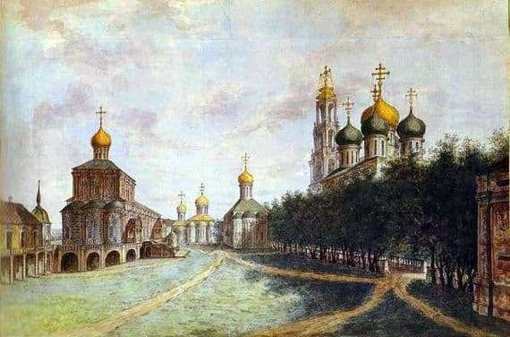 Description of the painting by Fyodor Alekseev Trinity Sergius Lavra