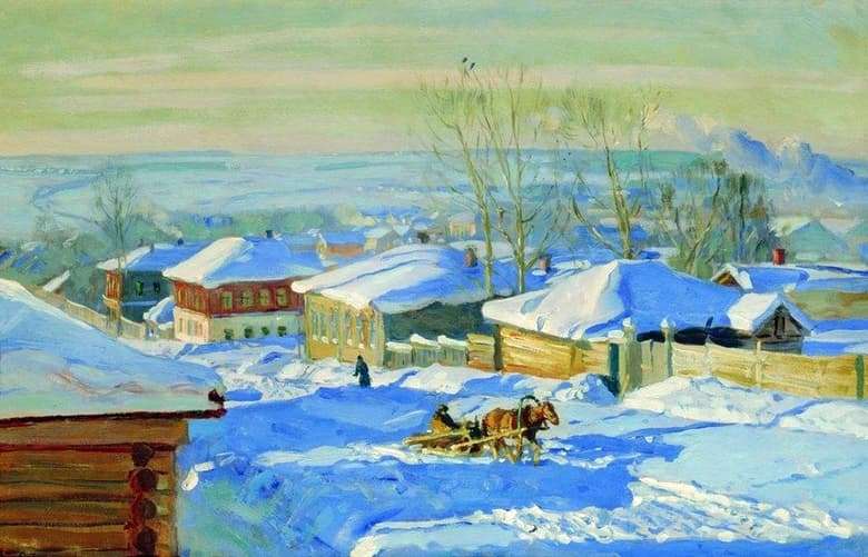 Description of the painting by Stanislav Zhukovsky Winter