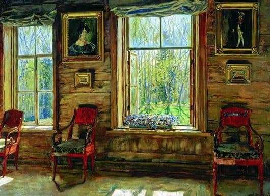 Description of the painting by Stanislav Zhukovsky In the old house