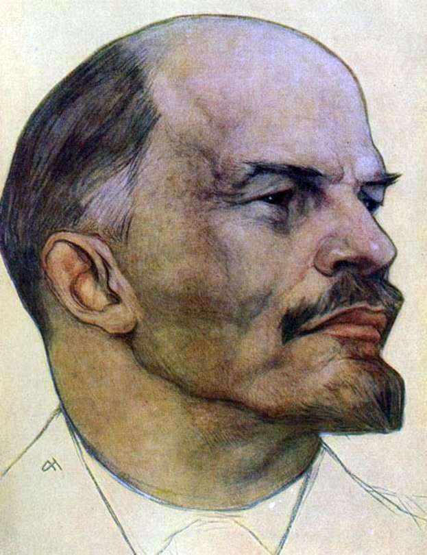 Description of the painting by Nikolai Andreev V. I. Lenin 