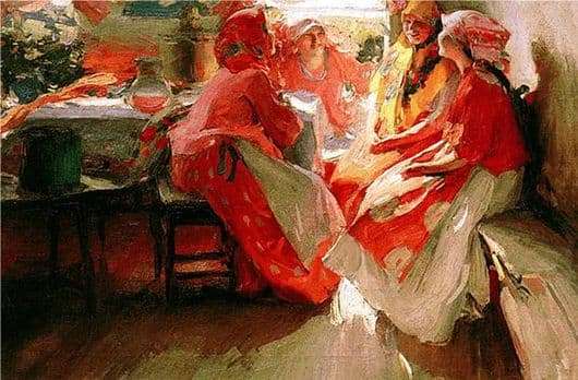 Description of the painting by Abram Arkhipov Away