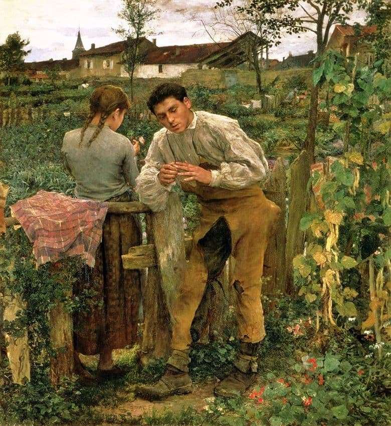 Description of the painting by Jules Bastien Lepage Country Love