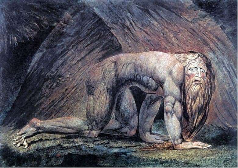 Description of the painting by William Blake Nebuchadnezzar