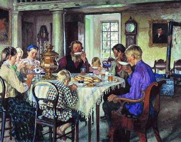 Description of the painting by Nikolai Bogdanov Belsky New owners