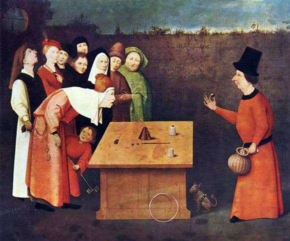 Description of the painting by Hieronymus Bosch Magician