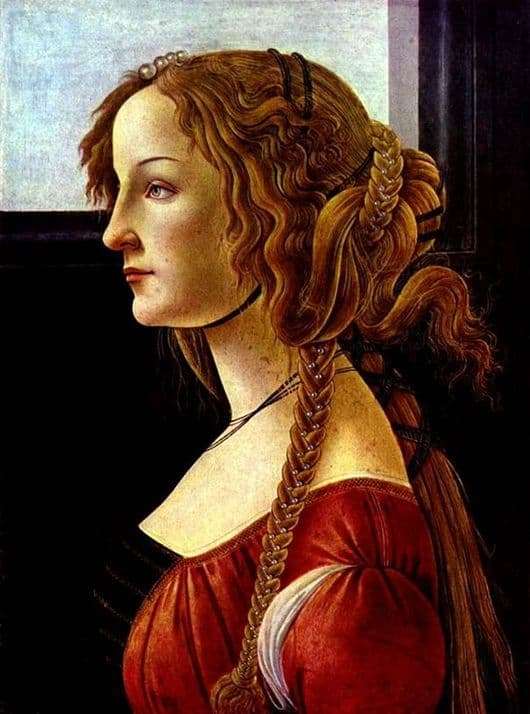 Description of the painting by Sandro Botticelli Simonetta Vespucci