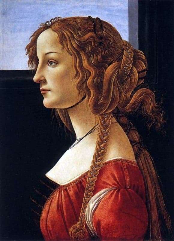 Description of the painting by Sandro Botticelli Portrait of a young woman