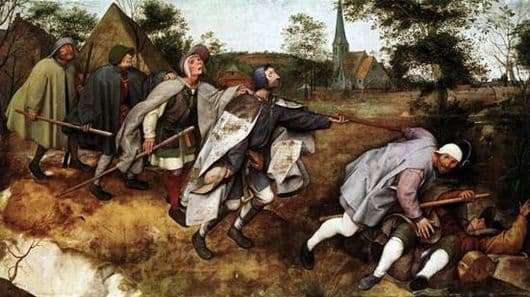 Description of Peter Bruegels painting The Parable of the Blind (The Blind Lead the Blind)