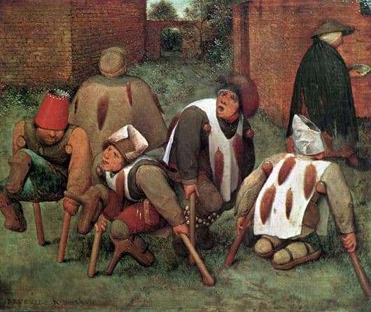 Description of the painting by Peter Bruegel Cripple