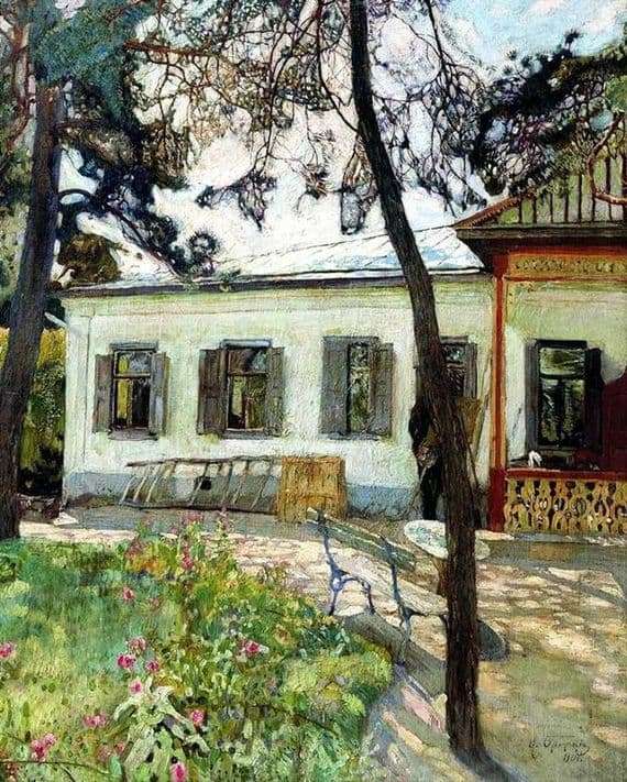 Description of the painting by Isaac Brodsky At the dacha