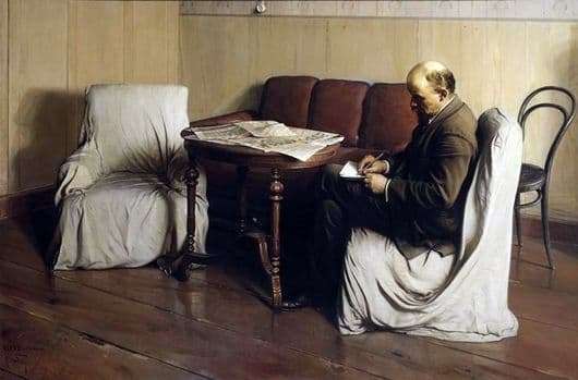 Description of the painting by Isaac Brodsky Lenin in Smolny