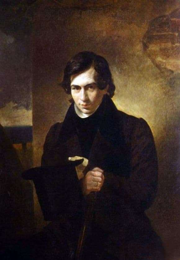 Description of the painting by Karl Bryullov Portrait of N. V. Kukolnik