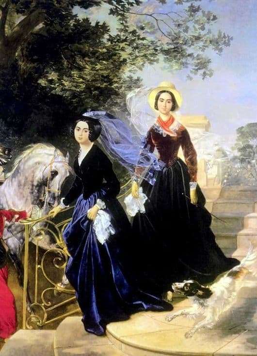 Description of the painting by Karl Bryullov Portrait of Shishmaryov sisters
