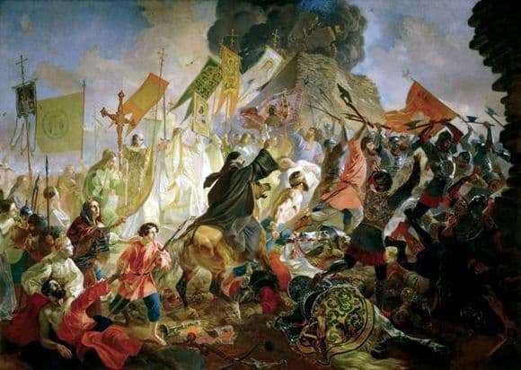 Description of the painting by Karl Bryullov The Siege of Pskov
