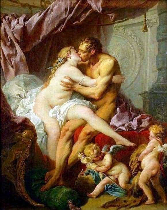 Description of the painting by Francois Boucher Hercules and Omphale