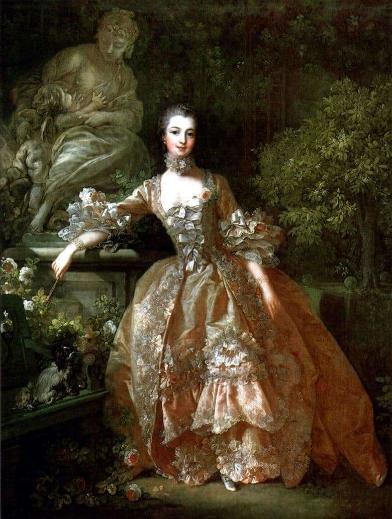 Description of the painting by Francois Boucher Portrait of the Marquise de Pompadour