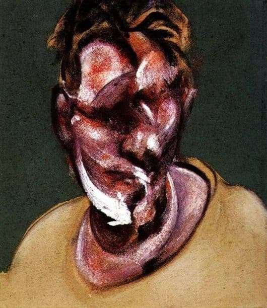 Description of the painting by Francis Bacon Portrait of Lucien Freud
