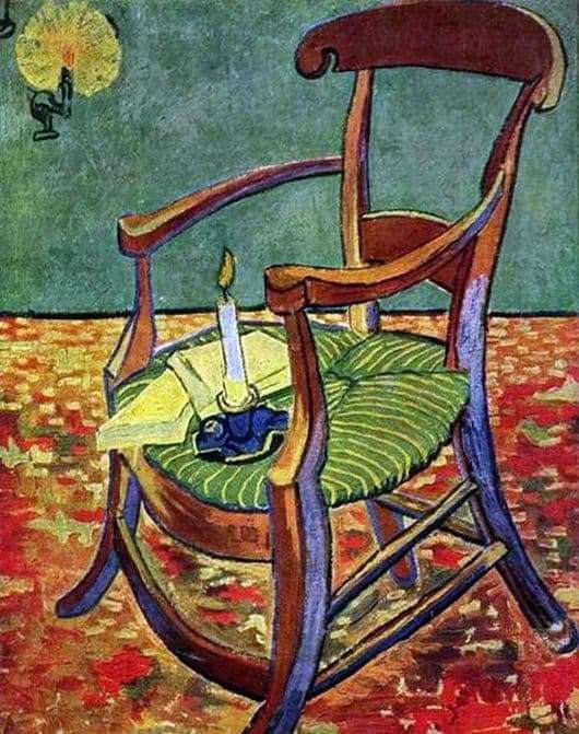 Description of the painting by Vincent van Gogh Gauguins chair (Chair)