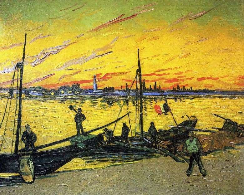 Description of the painting by Vincent Willem van Gogh Coal Barges