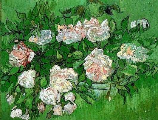 Description of the painting by Vincent van Gogh Pink roses