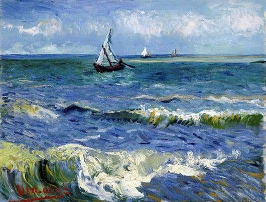 Description of the painting by Vincent Van Gogh Boats in the sea