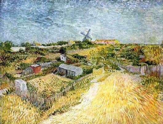 Description of the painting by Vincent van Gogh View of Montmartre