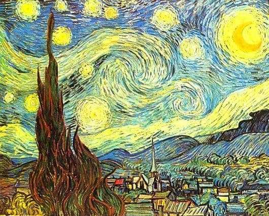 Description of the painting by Vincent Van Gogh Starry Night