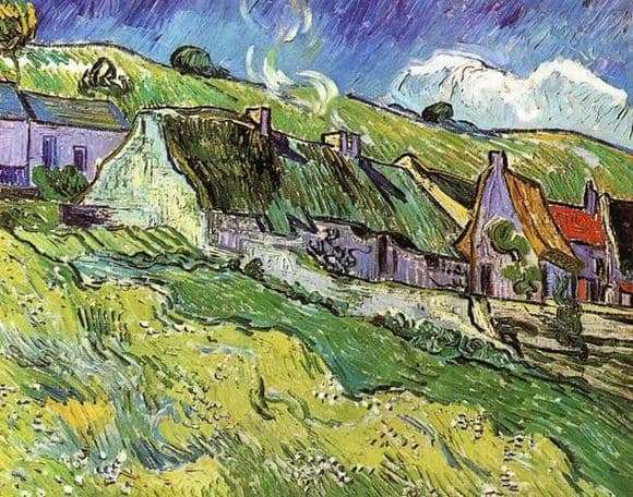 Description of the painting by Vincent Van Gogh Huts
