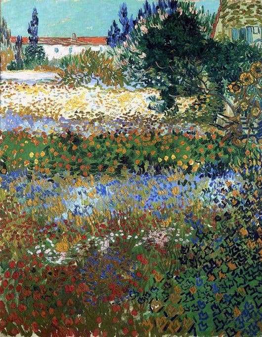 Description of the painting by Vincent Van Gogh Blooming Garden